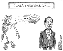 Cuomo book deal by Adam Zyglis