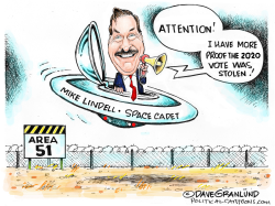MIKE LINDELL SPACE CADET by Dave Granlund
