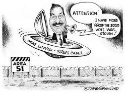 Mike Lindell space cadet by Dave Granlund