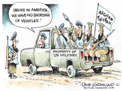 TALIBAN AND US VEHICLES by Dave Granlund