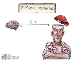 PHYSICAL DISTANCING by Adam Zyglis