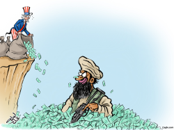 TALIBAN SITTING ON $1 TRILLION by Osama Hajjaj
