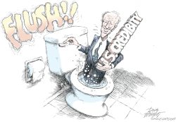 BIDEN FLUSHES U.S. CREDIBILITY by Dick Wright
