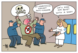 VIOLENT ANTI-VAXXER by Arend van Dam