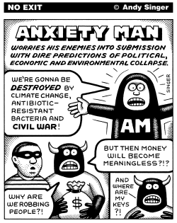 ANXIETY MAN by Andy Singer