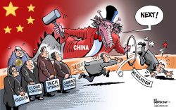 CHINESE CRACKDOWN by Paresh Nath