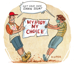 MY BODY MY CHOICE BATTLE by Peter Kuper