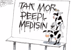 COWTOON SIGN by Pat Bagley