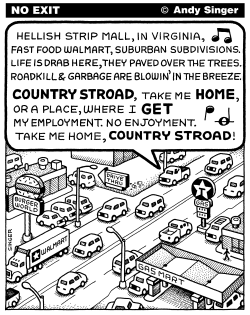 COUNTRY STROAD by Andy Singer