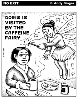 CAFFEINE FAIRY by Andy Singer