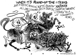Round-Up Time In Texas by Randall Enos
