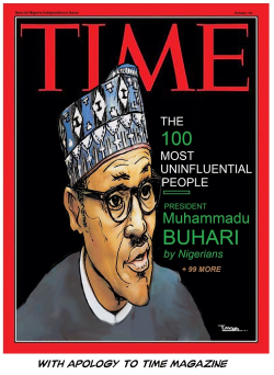 Unpopular Nigerian President, Buhari -  by Tayo Fatunla