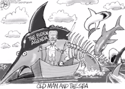 Old Man and the Sea by Pat Bagley