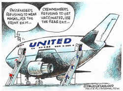 UNITED AIRLINES COVID MANDATES by Dave Granlund