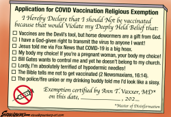 RELIGIOUS EXEMPTIONS FOR VACCINATIONS by Steve Greenberg