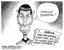William Shatner set for space ride by Dave Granlund