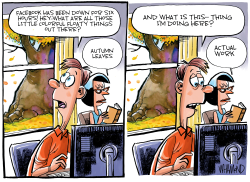 FACEBOOK DOWN by Dave Whamond
