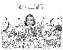 Nancy's House cats by Adam Zyglis