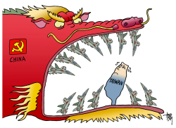 CHINESE DRAGON AND TAIWAN by Arend van Dam