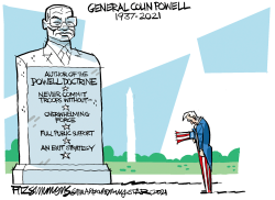 GENERAL COLIN POWELL by David Fitzsimmons