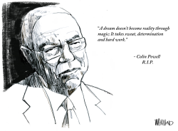 Colin Powell RIP by Dave Whamond