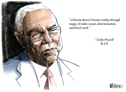 COLIN POWELL RIP by Dave Whamond