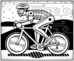 Night Bicyclist by Andy Singer