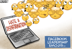 Facebook Leadership Emojis  by Jeff Koterba