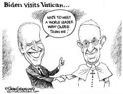 Biden visits Pope Francis by Dave Granlund