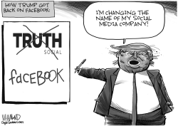 Trump back on Facebook by Dave Whamond