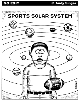 Sports Solar System by Andy Singer