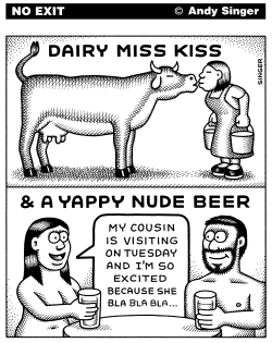 DAIRY KISS MISS by Andy Singer