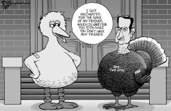 Big Bird and Sen. Ted Cruz by Bruce Plante