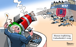 LUKASHENKO AND MIGRANTS by Paresh Nath