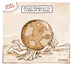 COP26 ATLAS ACTION by Peter Kuper