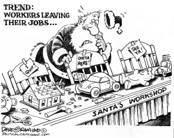 Workers quitting jobs by Dave Granlund