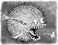 Blowfish Biden and Inflation by Daryl Cagle