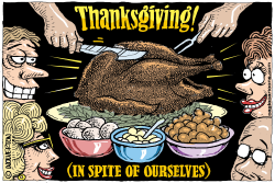 THANKSGIVING IN SPITE OF OURSELVES by Monte Wolverton