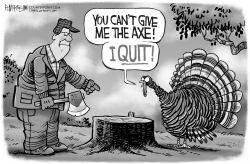 Turkey Quits Job by Rick McKee