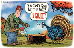 Turkey Quits Job by Rick McKee
