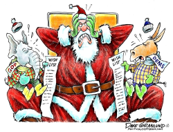 GOP AND DEM XMAS WISH LISTS by Dave Granlund