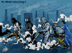 THE WORLD IS GOING CRAZY by Osama Hajjaj