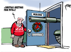 Putin Christmas greetings by Tom Janssen
