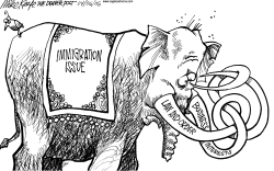 GOP ON IMMIGRATION by Mike Keefe
