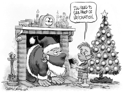 Santa Needs Vaccine by Daryl Cagle