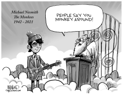 RIP Michael Nesmith - The Monkees by Dave Whamond