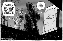 Unvaxxed Scrooge by Rick McKee