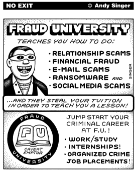 Fraud University by Andy Singer