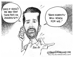 Don Jr texts January 6 by Dave Granlund