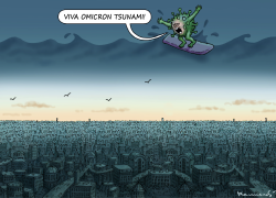 Omicron Tsunami by Marian Kamensky